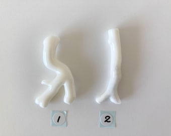 White Coral Branch Jewelry Supply: Pure White Natural Sea Coral for Crafting (43-45mm, Genuine, Loose Pieces)