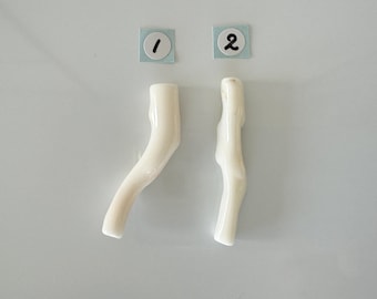 White Coral Branch: Natural Precious Coral for Jewelry Making, Hole on Top, 45mm