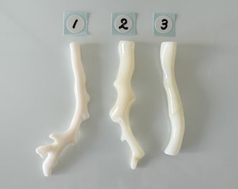 Natural White Coral Branch: Genuine Sea Coral Supply - Handmade Jewelry, Loose Pieces, Multiple Sizes, Made in Japan