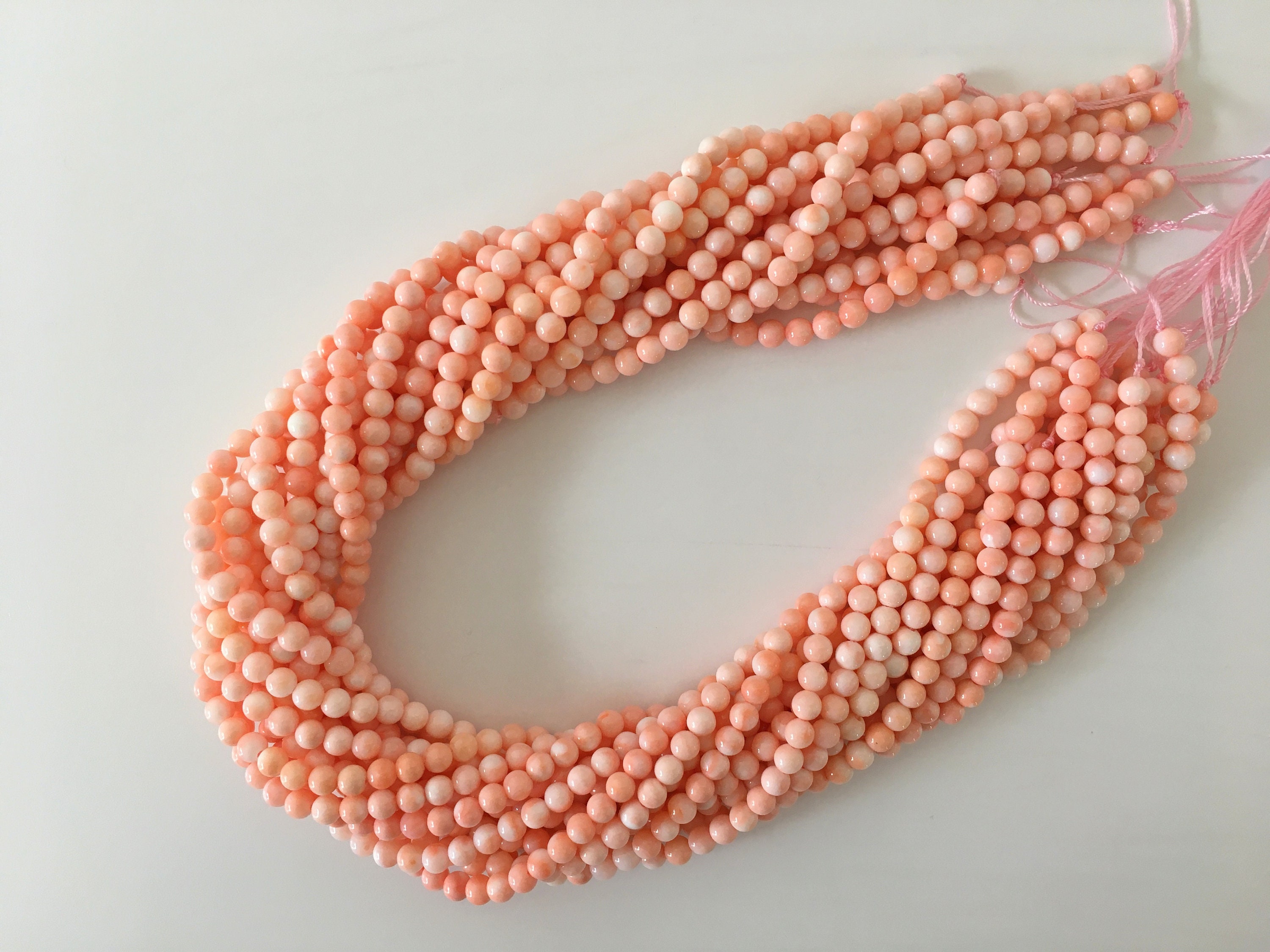 100% Natural High Quality Pink Coral (Taiwan) 4-5mmx3-4mm