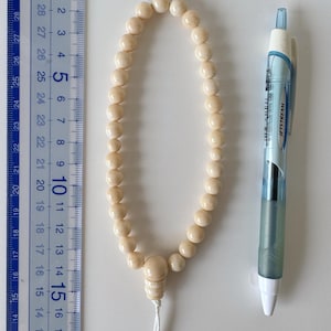 Strand for Making Bamboo Coral Rosary Beads Prayer, White Ivory Mala (8-8.5mm Beads, Genuine Bamboo Coral, Japanese Style) image 2