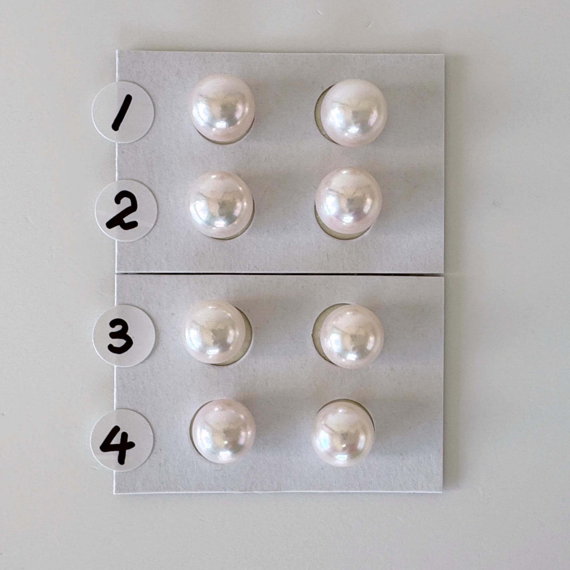 アコヤ真珠　ペア珠　8-8.5ミリ　超上質品 アコヤ真珠ペア：8～8.5 mm ホワイト/ピンク 海水真珠 - Etsy 日本