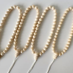Strand for Making Bamboo Coral Rosary Beads Prayer, White Ivory Mala (8-8.5mm Beads, Genuine Bamboo Coral, Japanese Style) image 9