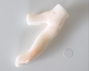 White Coral Branch - Natural Gemstone Bead, 60mm Drilled Hole - Genuine Coral, Jewelry Crafting Supply