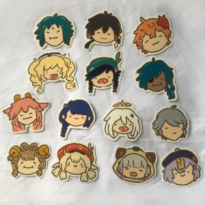 Genshin Stickers - Mondstadt & Liyue Set | Waterproof Vinyl Stickers |