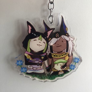 Cyno & Tighnari Keychain | Acrylic Cute Charms | Genshin