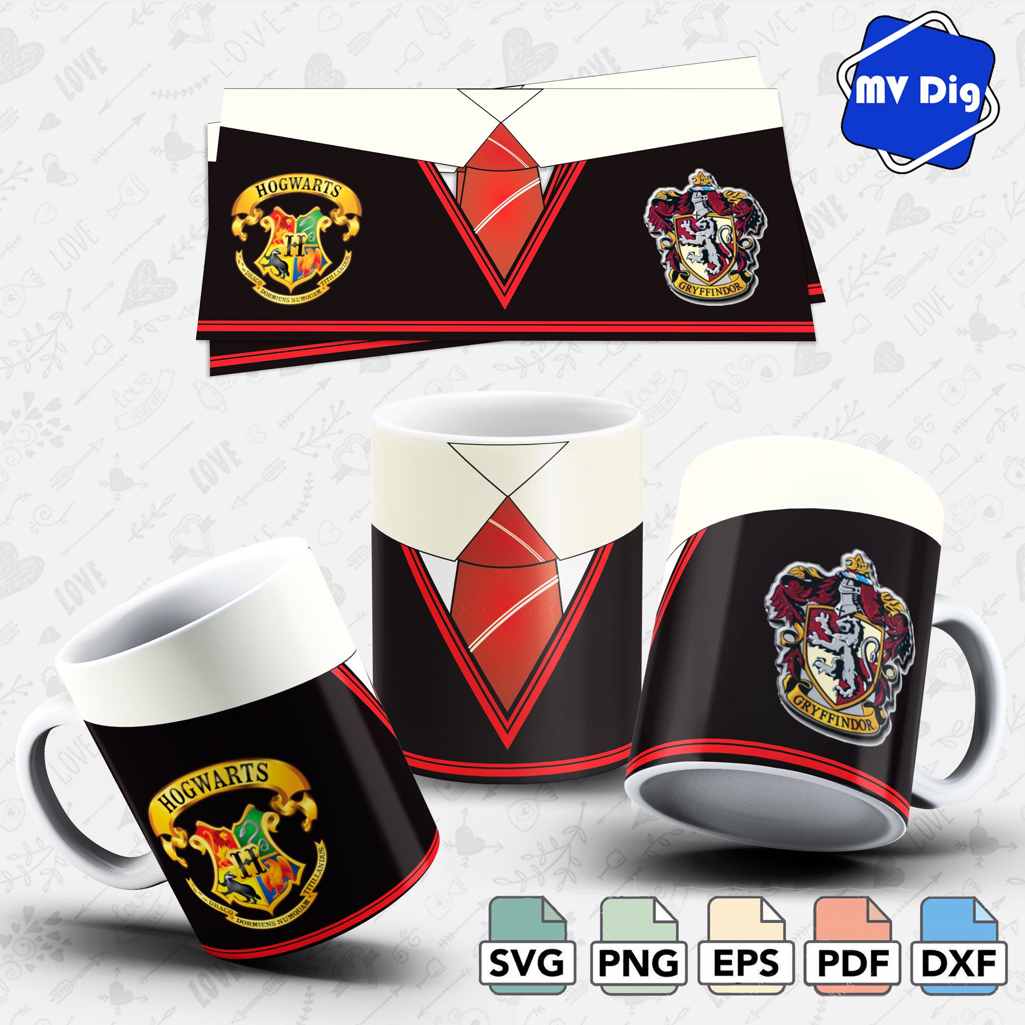 Download 5 Harry Potter Mug Design Harry Potter Svg T Shirt Template Etsy