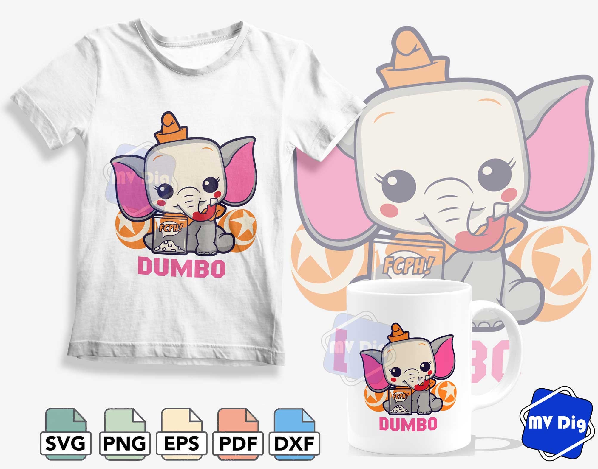 Download 1 Dumbo disney svg T-shirt Disney Dumbo Template disney ...