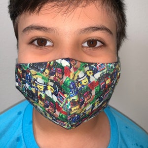 Pick 3 Children S Cotton Face Mask Washable Reusable Etsy - bighead face mask roblox