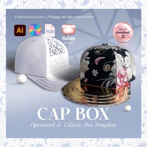 Modèle ScanNCut Cap Box : classique et dentelle/ajouré, sacs cadeaux Brother ScanNcut, fêtes, mariages, anniversaires - ScanNCut Boxes