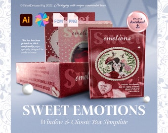 ScanNCut Sweet Emotions Template: Valentine's hedgehog box for sweets, Keepsakes and more.  ScanNCut Boxes