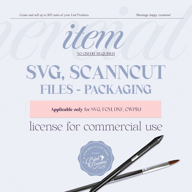 Commercial License for: Stationery, Patterns 1, Sets or Packs, Clipart Collection, SVG ScanNCut Files, Fonts/Dings. No credit required. SVG, ScanNcut Files