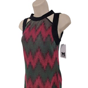 MISSONI Multicolor Sleevesless Knit Bodycon Sweater Dress Size 44 US 8