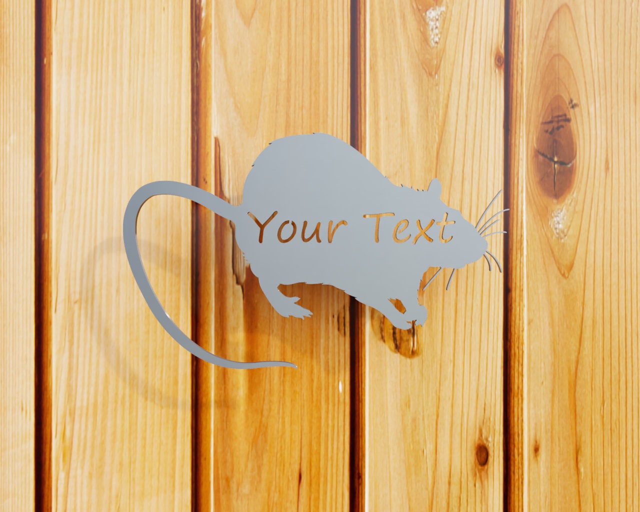Metal Rat Sign With Custom Text Etsy Denmark