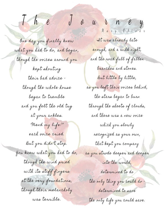 View Mary Oliver The Journey Pictures