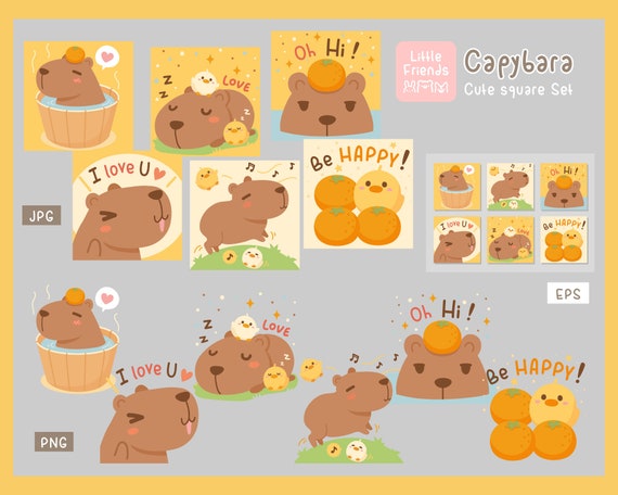 Capybara Life Cycle Clipart Set Download - Clipart 4 School