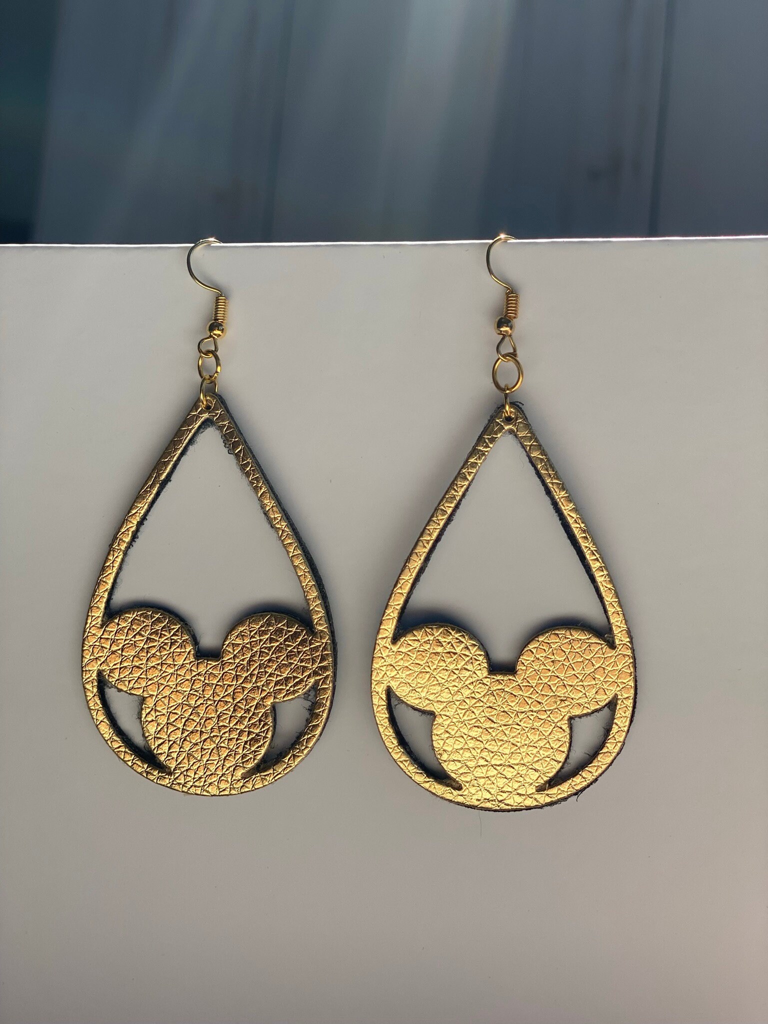 Disney Faux Leather Earrings Minnie Mouse Mickey Mouse Etsy