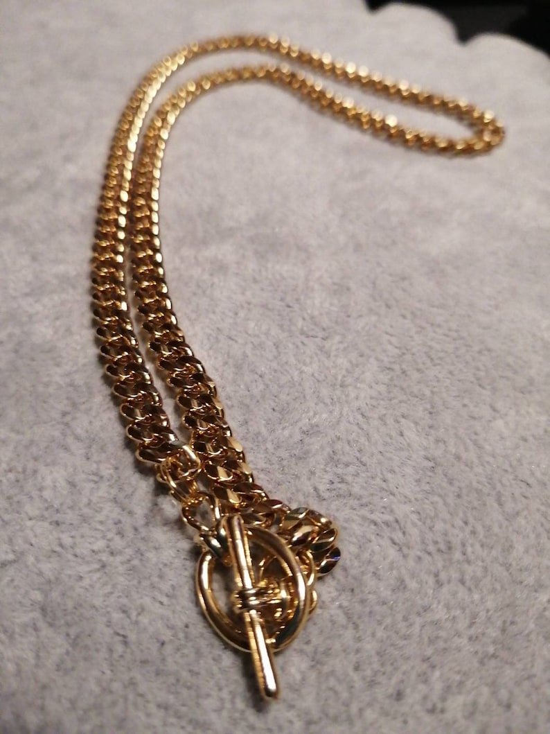 Gold-plated necklace big links