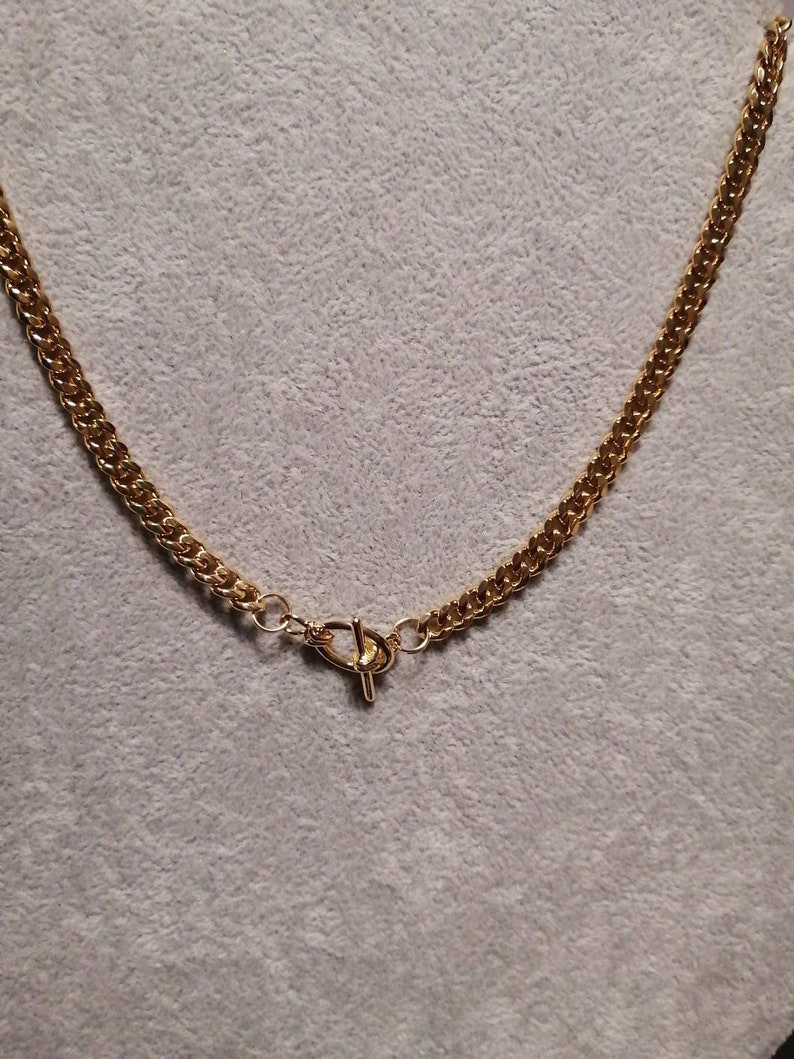 Gold-plated necklace big links