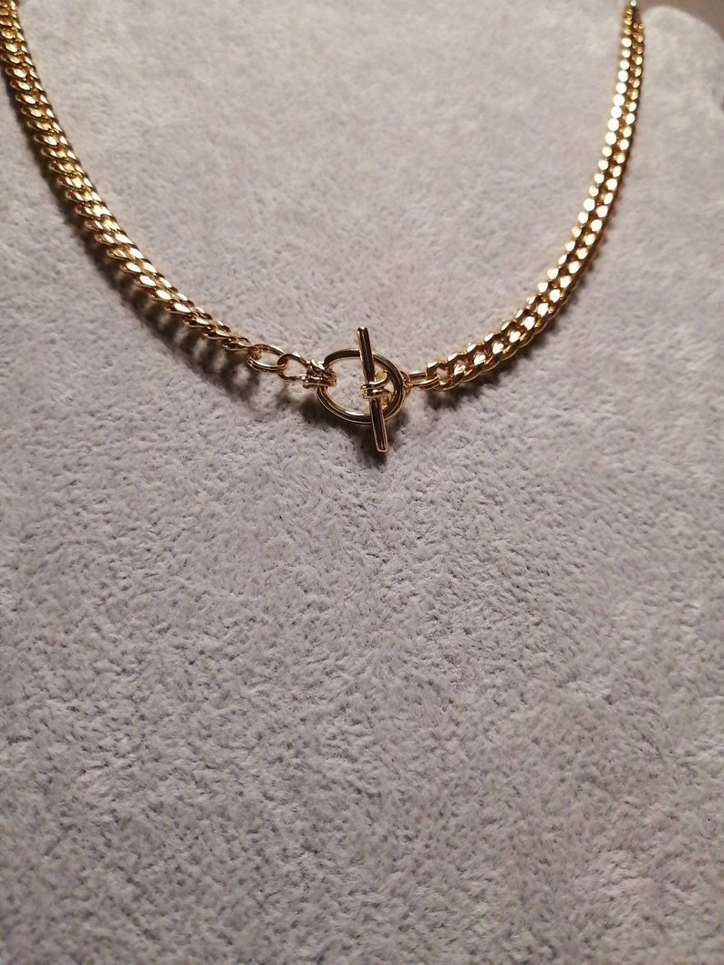 Gold-plated necklace big links