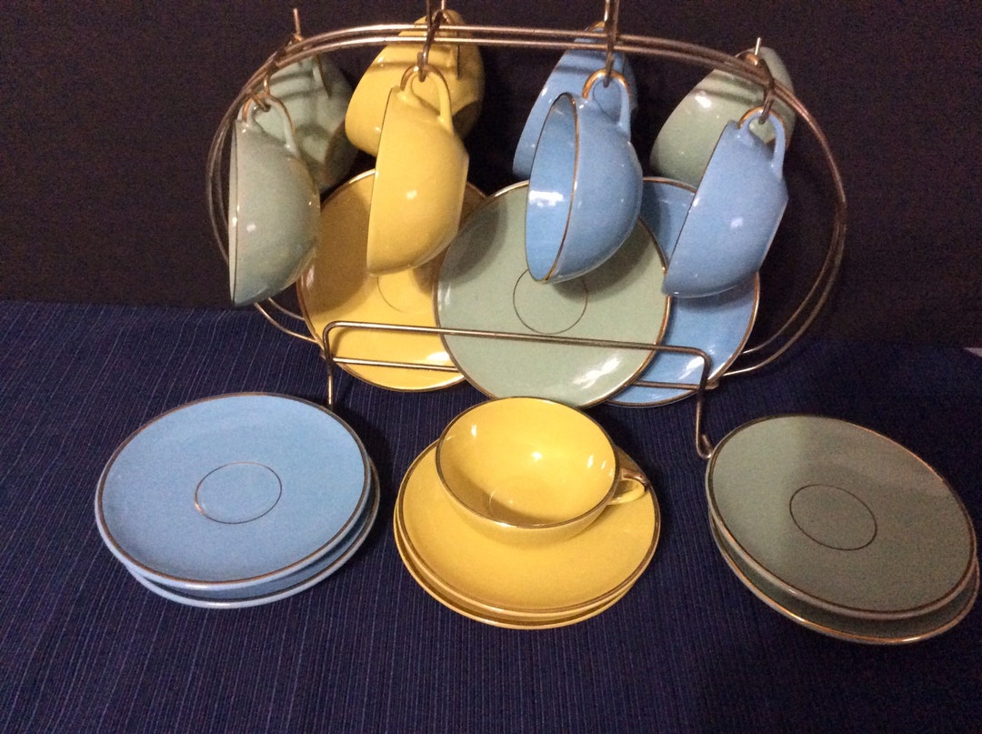 Unique Tea Cup and Saucer Set Made in Italy Etsy