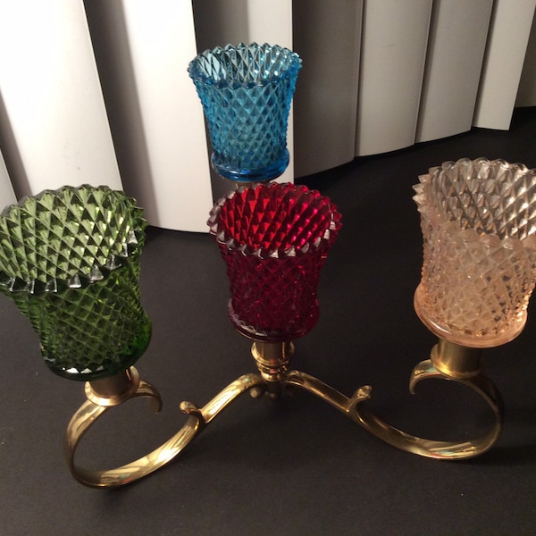 Round Brass Candle Holder Etsy