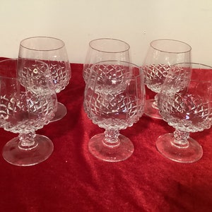 Crystal Cognac and Brandy Glasses, Set of 6 0429