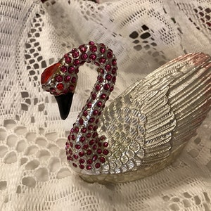 Small Medal Swan Trinket Box