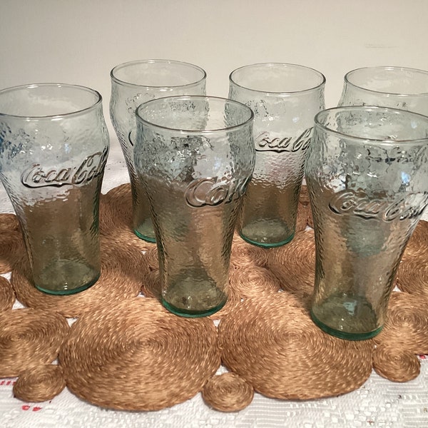 Set of 6 Vintage Coca Cola Glasses