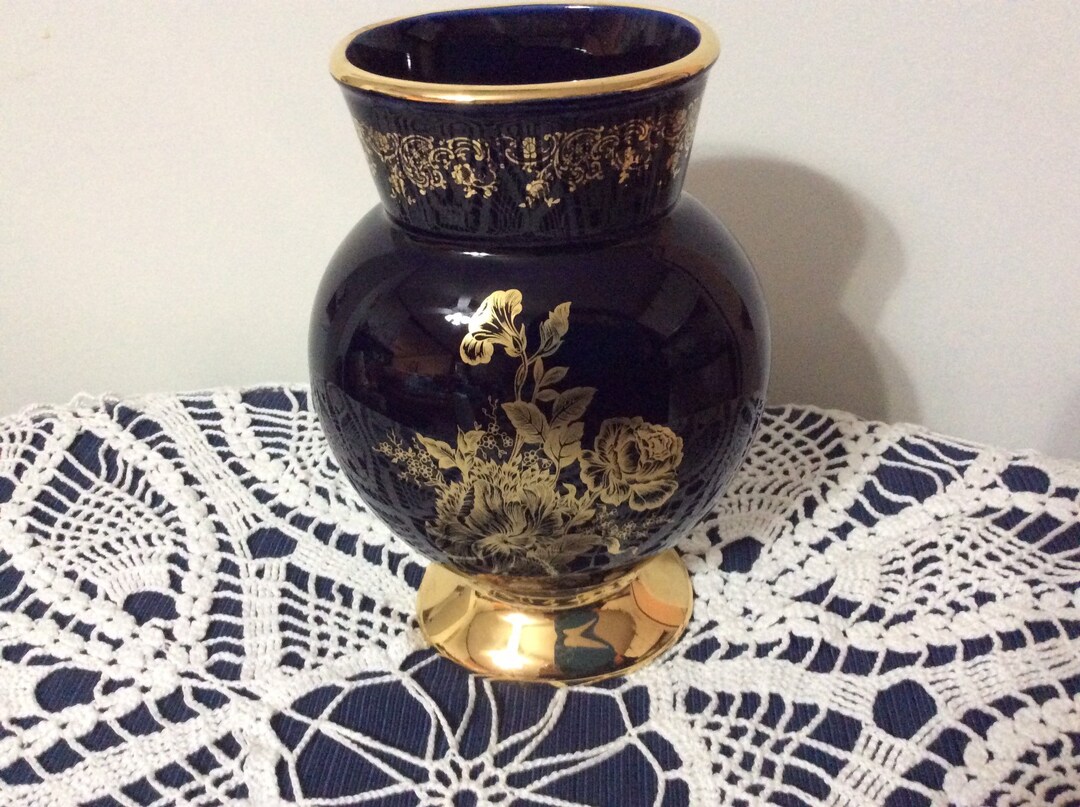 Vintage Porcelain Limoges Castel Vase From France Etsy