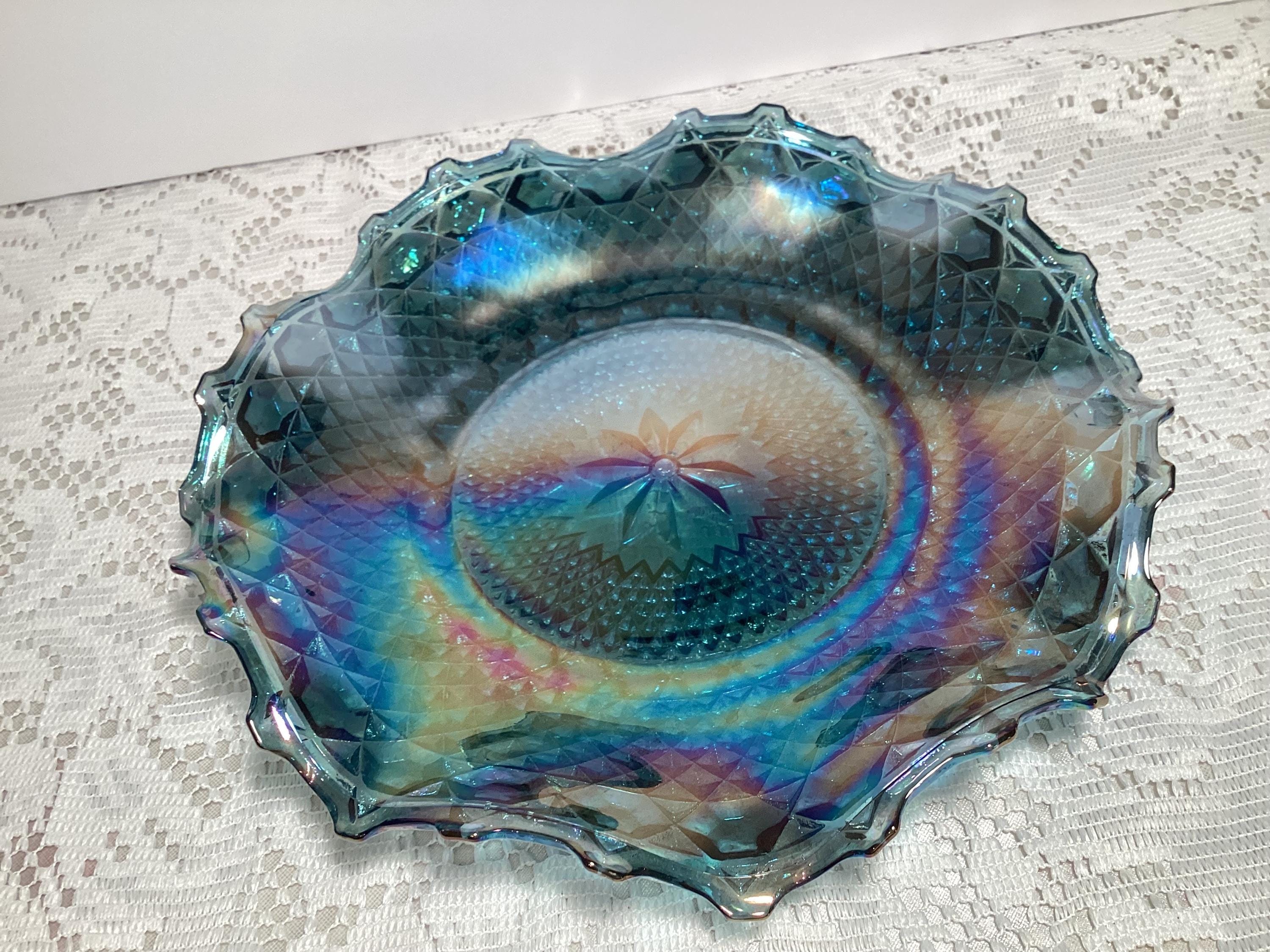 Blue Indiana Glass Bowl - Etsy