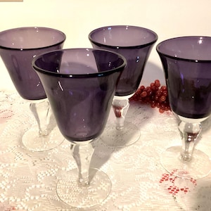 Gorgeous Purple Water/Wine Goblets (set of 4)
