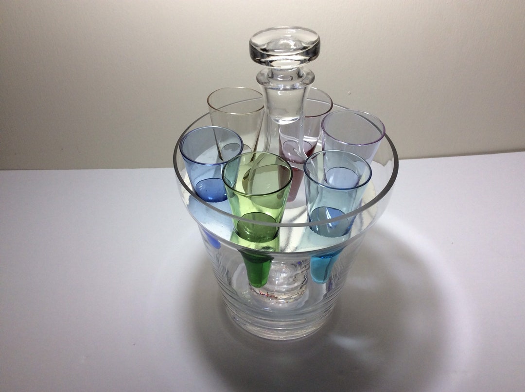 Colorful Shot/cordial Glasses Including Decanter and Etsy