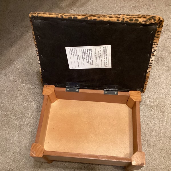 Small Storage Footstool ( Vintage Recovered )