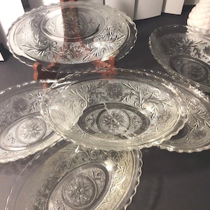 Set of 6 Indiana glass tiara oval bowls