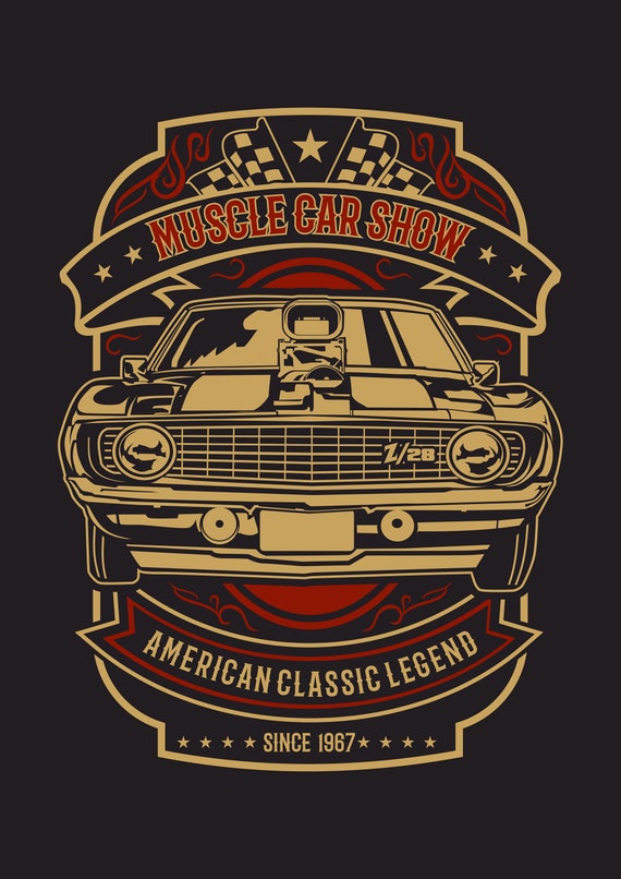 American muscle,Cadillac classic car, Mens Black light weight summer t-shirts