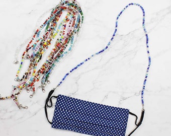 Face Mask Lanyard, Beaded Mask Necklace, Kid and Adult Lanyard ,Mask Holder