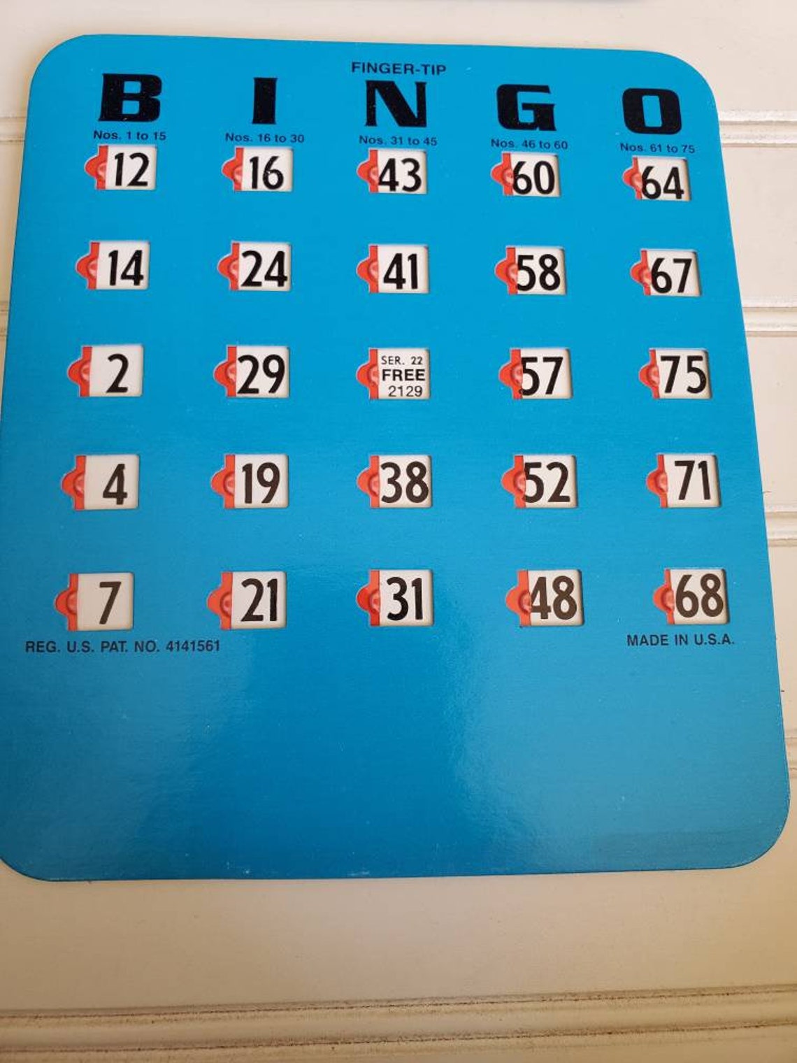 Vintage Chipboard Cardboard Bingo Cards 6 Etsy