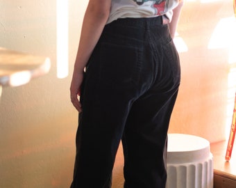 Vintage Corduroy Calvin Jeans (Waist 26 in. x Inseam 30 in.) | Black Trousers | Vintage Clothing Shop | Shop Restyled Vintage