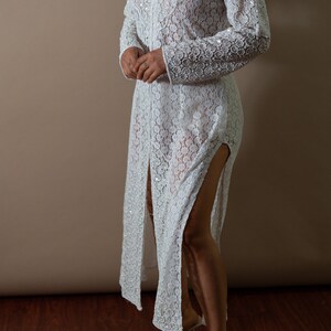 70's White Lace Bridal Dress Vintage Clothing Shop Shop Restyled Vintage image 5