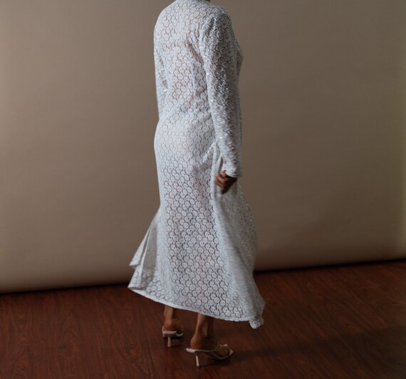 70's White Lace Bridal Dress | Vintage Clothing S… - image 8