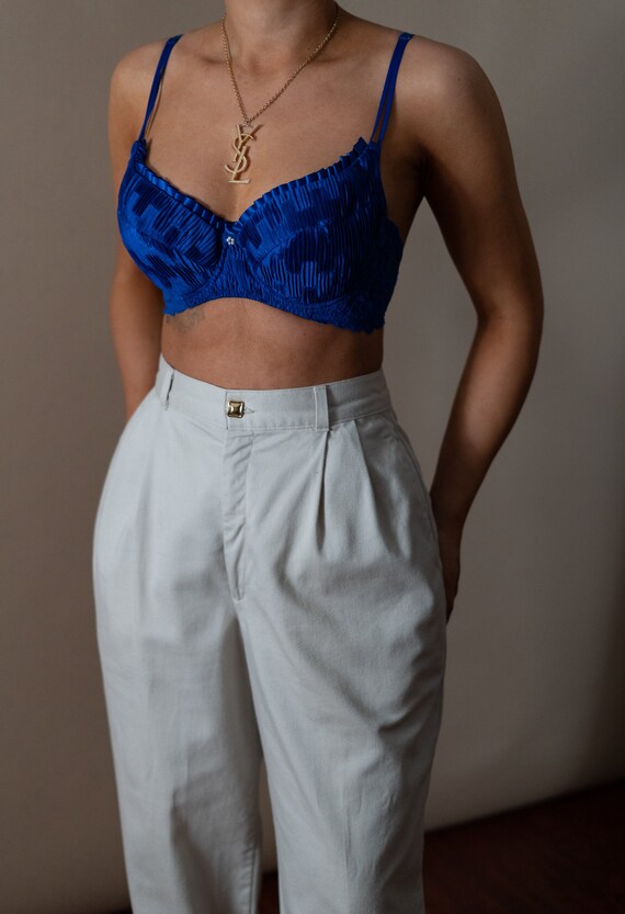 bright blue bralette