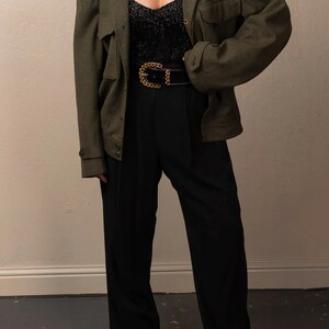 Vintage Green Army Military 60's Jacket Restyled Vintage Shop Latina Owned Business image 4