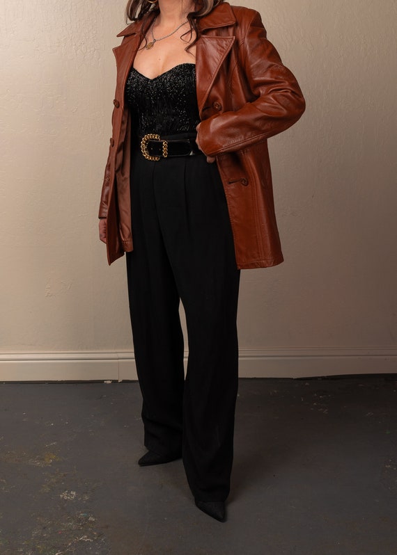 Vintage Sienna Leather Coat - image 4