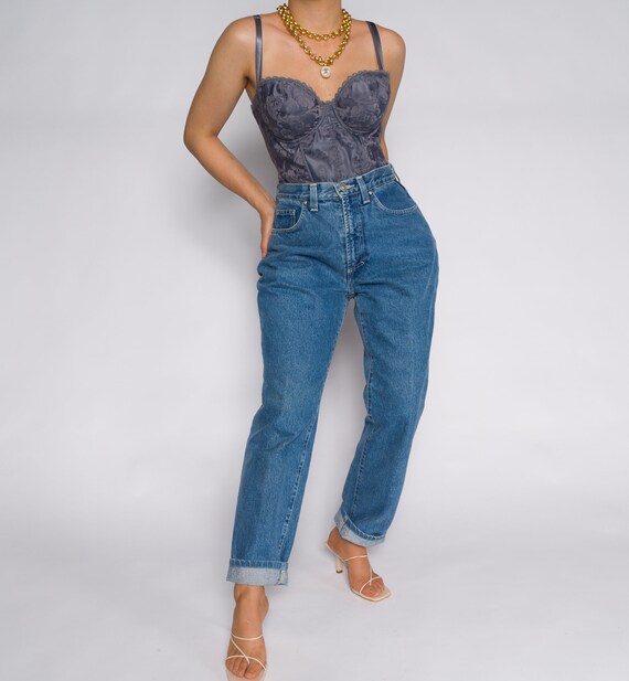 Vintage Gray Floral Bustier