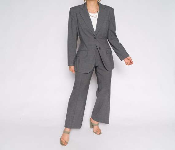 Gray Vintage Blazer Pant Suit