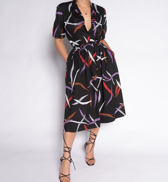 Rare Abstract Blouse Skirt Set | Vintage Clothing