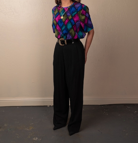 Vintage 80's Diamond Blouse | Vintage Clothing Shop | Shop Restyled Vintage