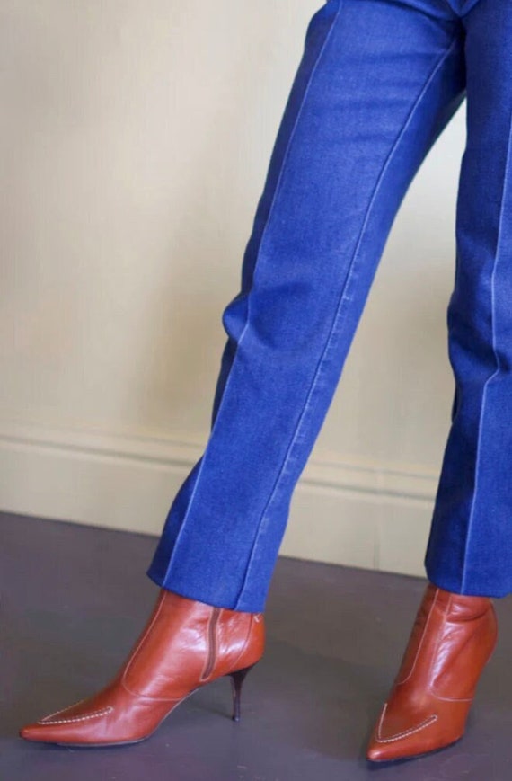vintage brown ankle boots