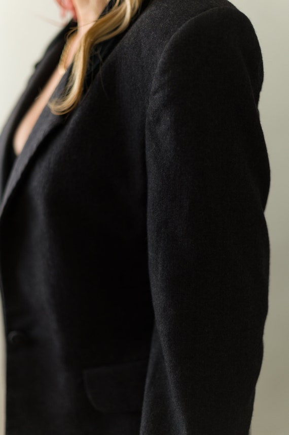 Vintage Black Cropped Blazer | Beautiful Black Vi… - image 10